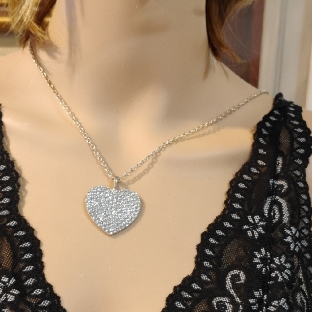 Silver Heart Pendant Necklace